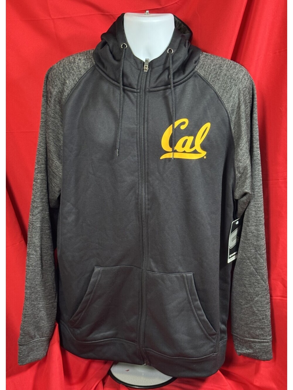 Cal Bears Blackout 3.0 Tonal Raglan Full Zip Hoodie Colosseum Mens XL NWT